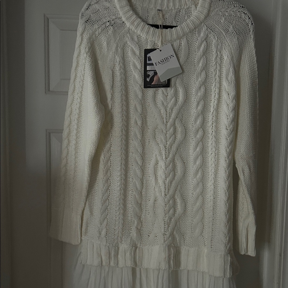 Zara Cream Cable Knit Dress
